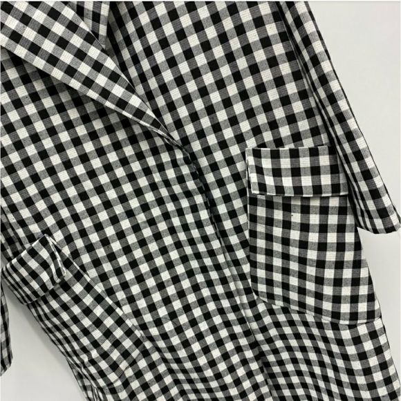 Black Tape Checkered Coat - Picture 5 of 7